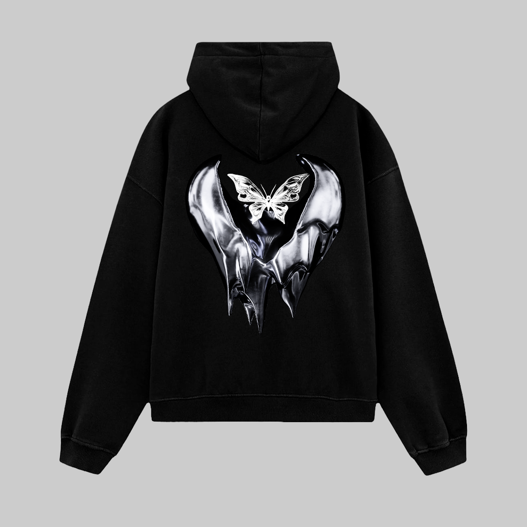 Metallic Heart Hoodie